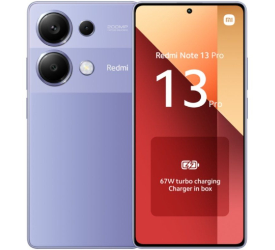 Smartphone xiaomi redmi note 13 pro 12gb - 512gb - 6.67' - purpura