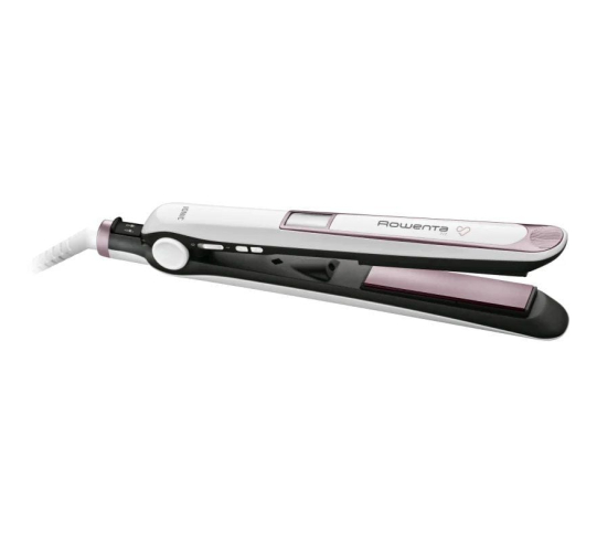 Plancha para el pelo rowenta premium care 7/7 - blanca y rosa
