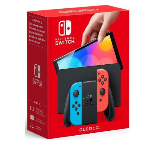 Nintendo switch versión oled azul neón/rojo neón