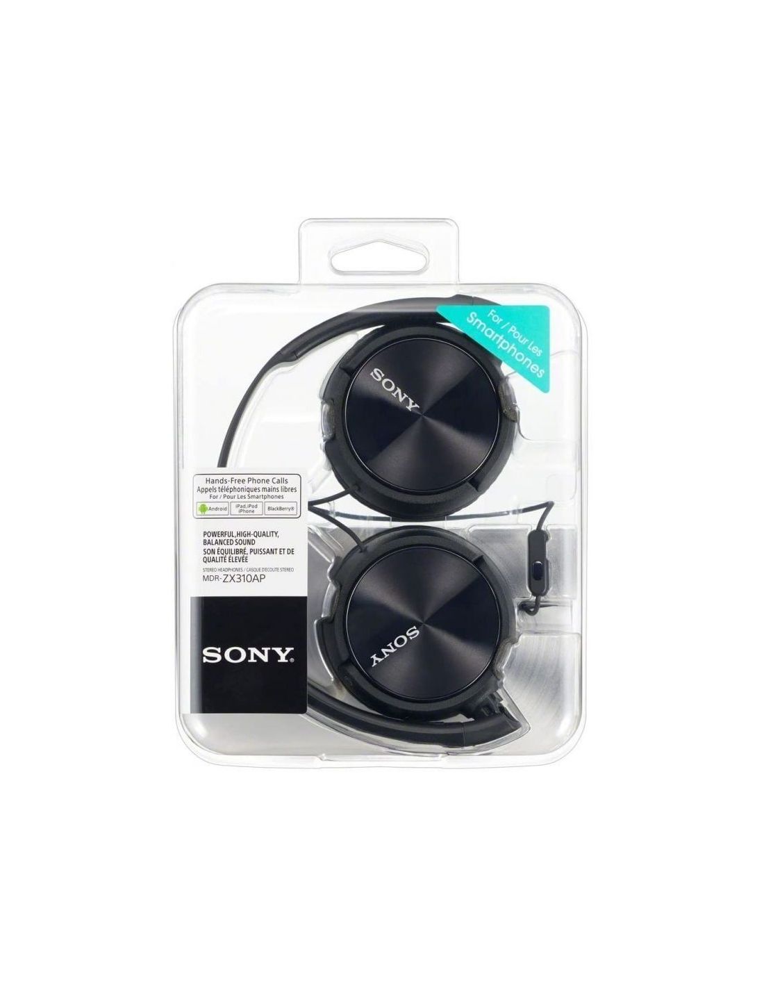  Sony Auriculares portátiles estéreo con graves extra para Apple  iPhone iPod/Samsung Galaxy / reproductor de mp3/conector jack de 0.138 in  con micrófono (gris oscuro) : Electrónica