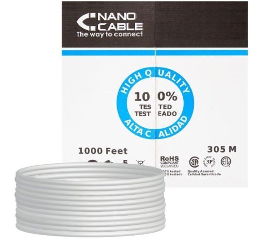 Bobina de cable rj45 utp nanocable 10.20.0304-flex cat.5e