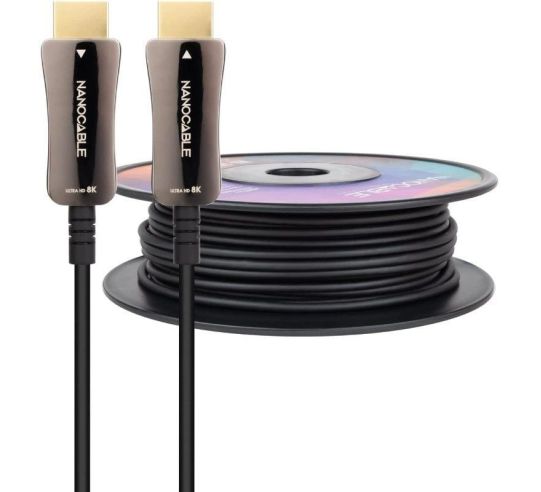 Cable HDMI 2.1 AOC 8K Nanocable 10.15.2140 -  HDMI Macho - HDMI Macho -  40m -  Negro