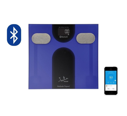 Báscula de baño inteligente Jata Hogar cristal ANALIZADOR Bluetooth 523