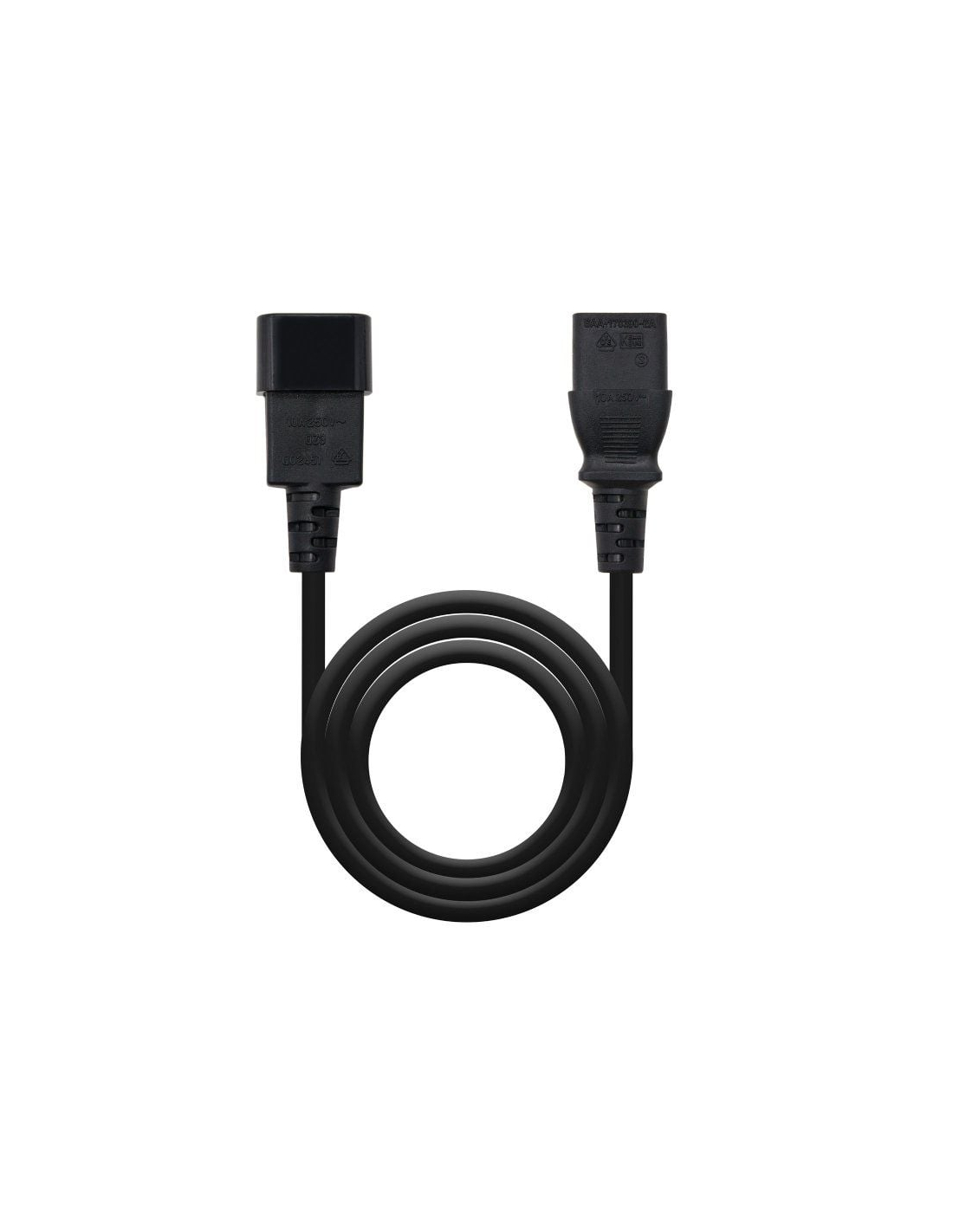 Nanocable Cable Alargador USB-C 3.2 4K/60Hz Macho/Hembra Negro 1m