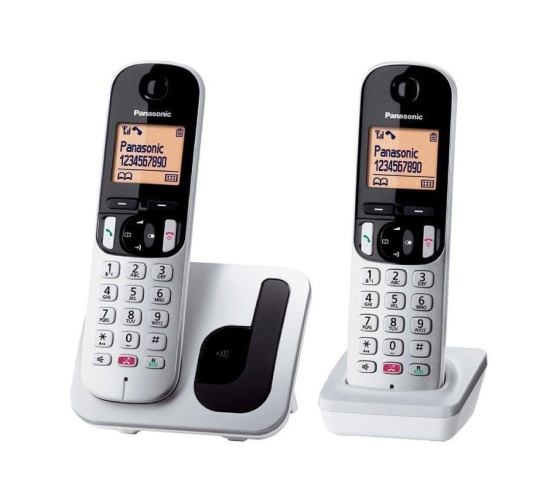 Teléfono inalámbrico panasonic kx-tgc252sps - pack duo - plata