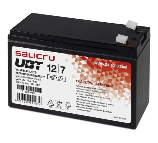 Batería salicru ubt 12/7 v2 compatible con sai salicru según especificaciones