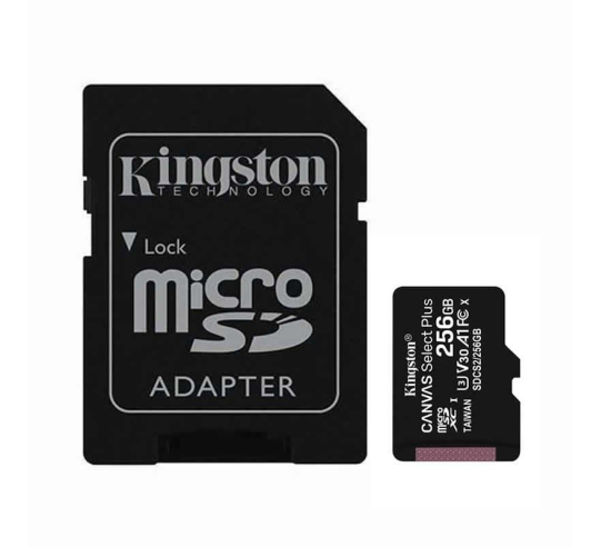 Tarjeta de memoria kingston canvas select plus 256gb microsd xc con adaptador