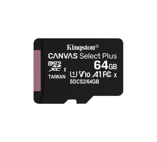 Tarjeta de memoria kingston canvas select plus 64gb microsd xc