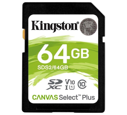 Tarjeta de memoria kingston canvas select plus 64gb sd xc
