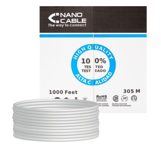 Bobina de cable rj45 utp nanocable 10.20.0304 cat.5e