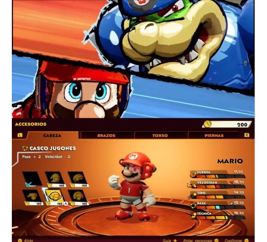 Nintendo enseña un partido completo de Mario Strikers para Switch