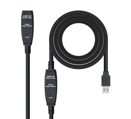 Cable alargador usb 3.0 nanocable 10.01.0313