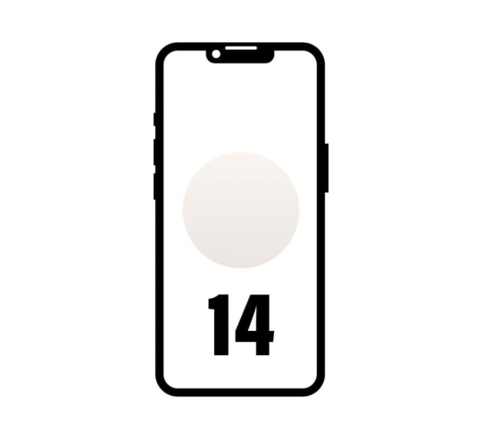 Smartphone apple iphone 14 256gb - 6.1' - 5g - blanco estrella