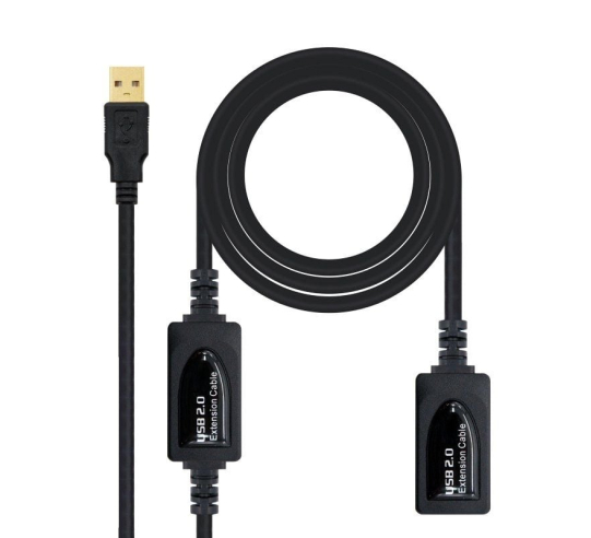 Cable alargador usb 2.0 nanocable 10.01.0212
