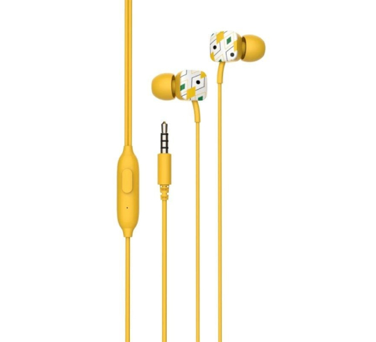 Auriculares intrauditivos spc hype - con micrófono - jack 3.5 - amarillos