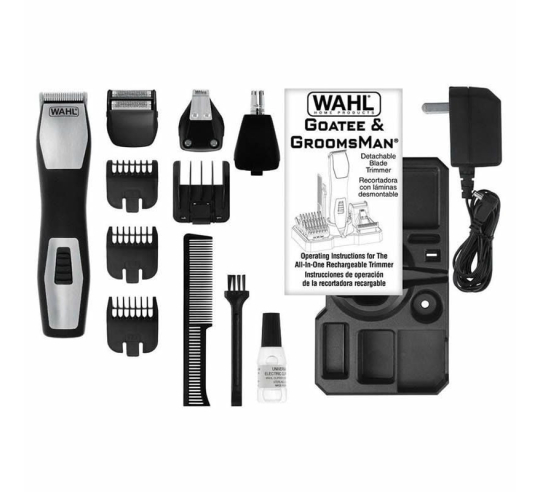 Afeitadora wahl body groomer pro all in one - con batería - con cable - 7 accesorios