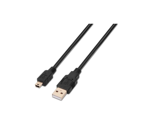 Cable usb 2.0 aisens a101-0026 - usb macho - usb mini macho - 3m - negro