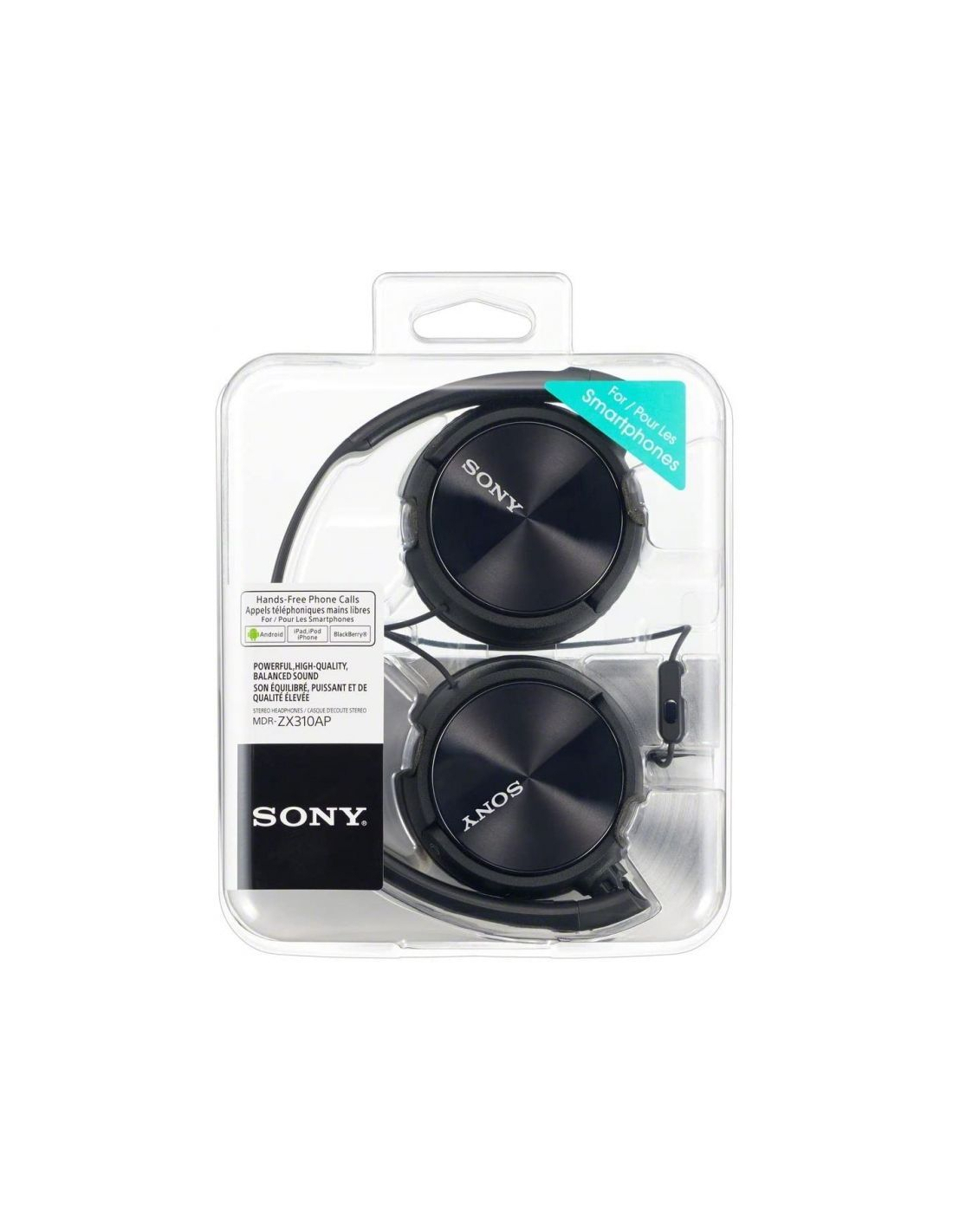 Audífonos alámbricos negros sony - MDRZX310APBCUC - MaxiTec