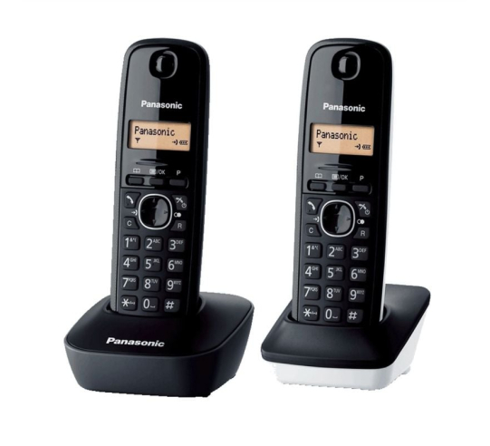 Teléfono inalámbrico panasonic kx-tg1612sp1 - pack duo - negro