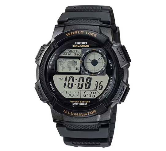 Reloj digital casio collection men ae-1000w-1avef - 48mm - negro