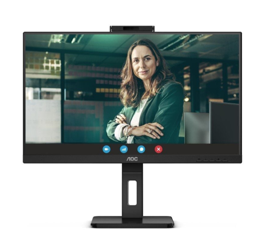 Monitor profesional aoc 24p3cw 23.8' - full hd - webcam - multimedia - negro