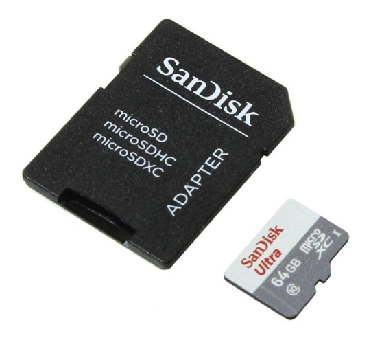 Tarjeta de memoria sandisk ultra 64gb microsd xc con adaptador