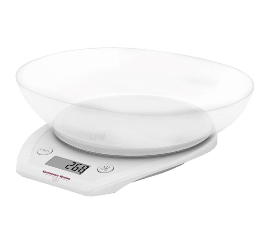 Balanza de cocina digital con bowl transparente   Comelec BCCH6102