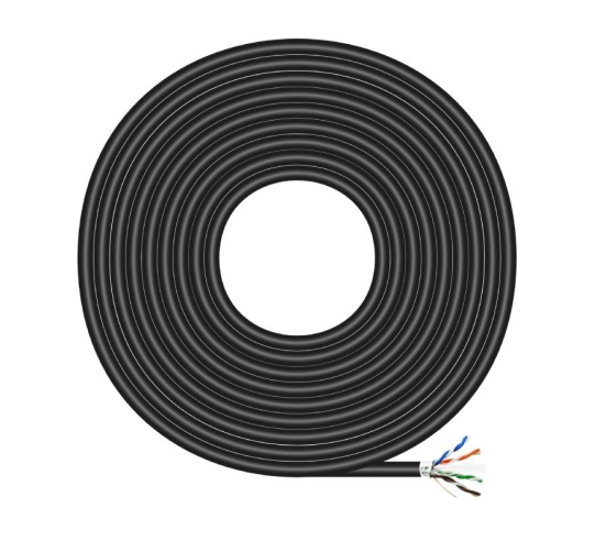 Bobina de cable rj45 para exteriores ftp awg24 aisens a135-0673 cat.6 - 100m - impermeable - negro
