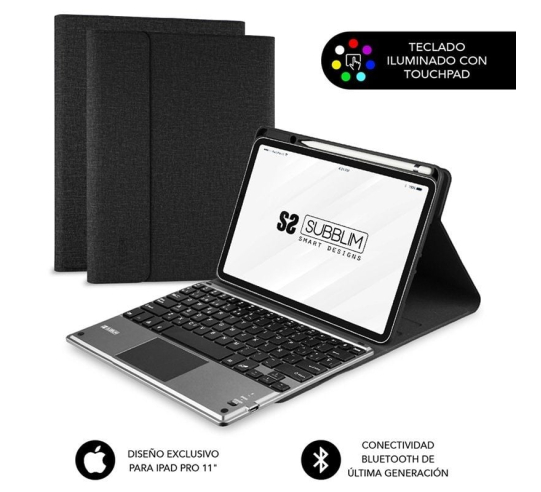 Funda con teclado subblim keytab pro bluetooth touchpad para tablets apple ipad pro de 11' 2020
