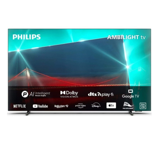 Televisor philips 55oled718 55' - ultra hd 4k - ambilight - smart tv - wifi