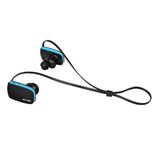 Auriculares inalámbricos deportivos elbe abt-038-dep - con micrófono - bluetooth - azul y negro