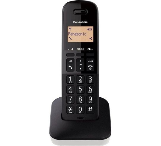 Teléfono inalámbrico panasonic kx-tgb610spw - blanco y negro