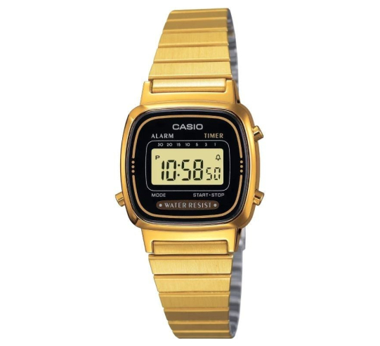 Reloj digital casio vintage mini la670wega-1ef - 30mm - dorado