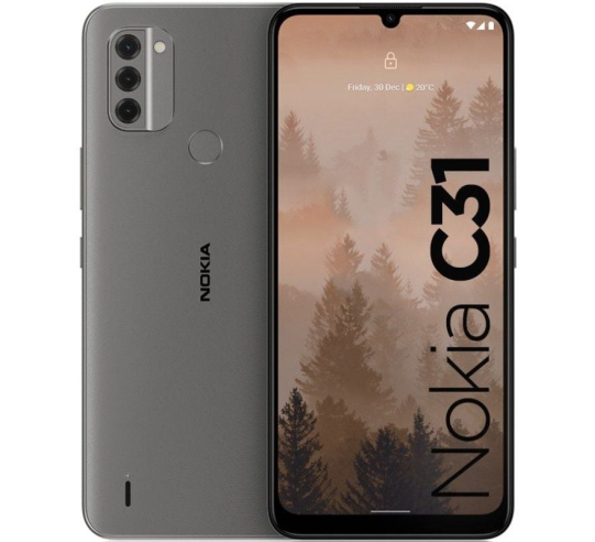 Smartphone nokia c31 4gb - 128gb - 6.7' - gris