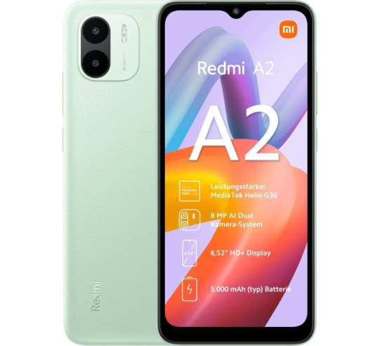 Smartphone xiaomi redmi a2 3gb - 64gb - 6.52' - verde claro