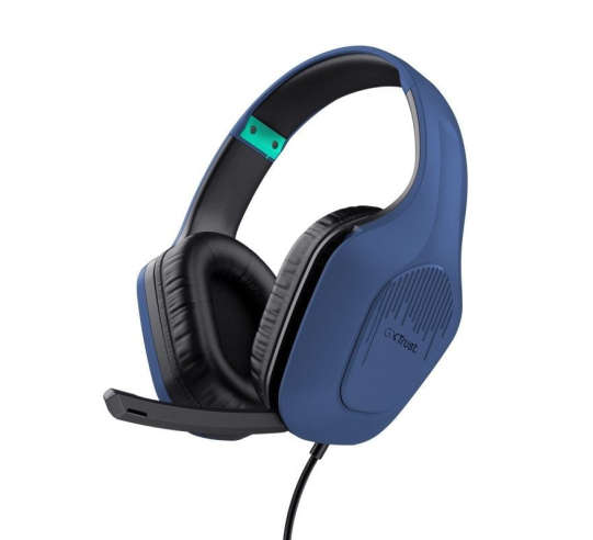 Auriculares gaming con micrófono trust gaming gxt 415 zirox - jack 3.5 - azules