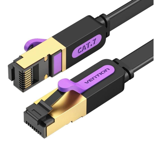 Cable de red rj45 sftp vention icdbf cat7 - 1m - negro