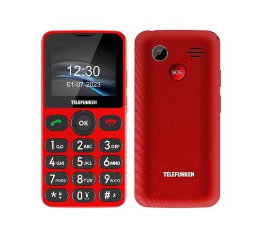 Teléfono móvil telefunken s415 para personas mayores - rojo