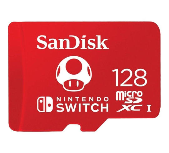 Tarjeta de memoria sandisk nintendo switch 128gb microsd xc uhs-i - clase 10 - 100mbs