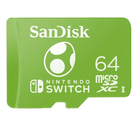 Tarjeta de memoria sandisk nintendo switch 64gb microsd xc uhs-i - clase 10 - 100mbs