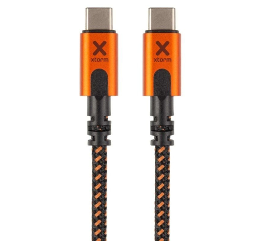 Cable usb tipo-c xtorm cxx005 - usb tipo-c macho - usb tipo-c macho - 1.5m - naranja y negro