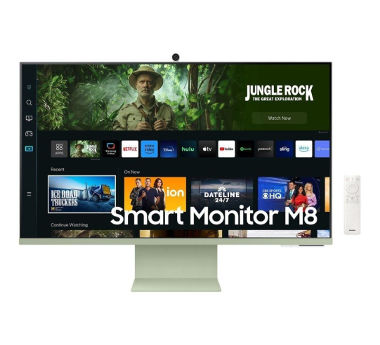 Smart monitor samsung m8 s32cm80guu 32' - 4k - smart tv - webcam - multimedia - verde y blanco