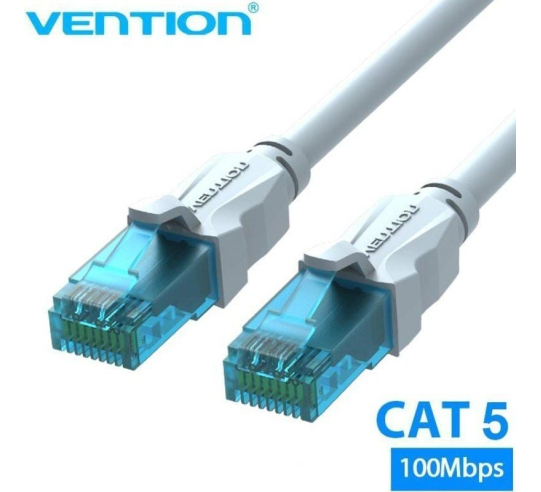 Cable de red rj45 utp vention vap-a10-s3000 cat.5e - 30m - azul y blanco
