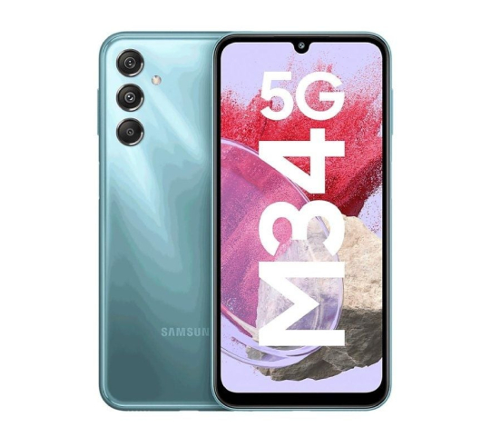 Smartphone samsung galaxy m34 6gb - 128gb - 6.5' - 5g - azul claro