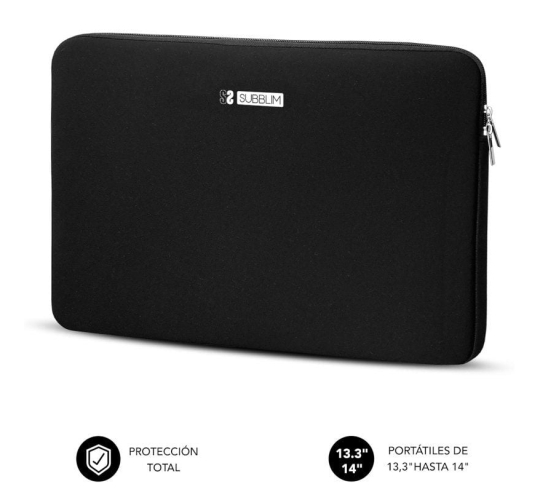 Funda subblim business laptop sleeve neoprene para portátiles 13.3'-14' - negra