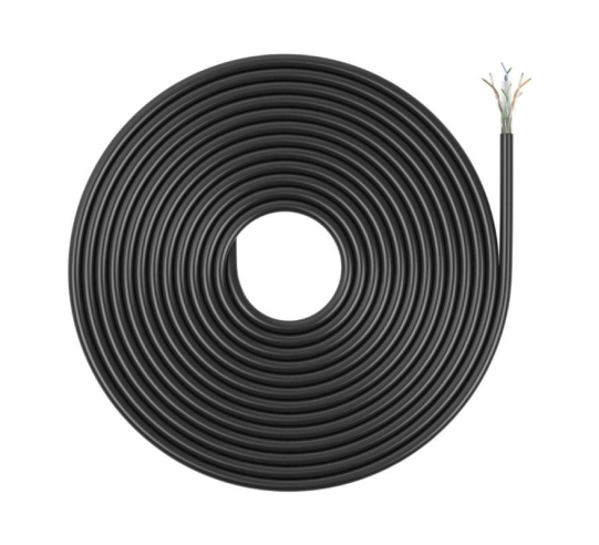 Bobina de cable rj45 para exteriores utp awg23 aisens a135-0751 cat.6 - 305m - impermeable - negro