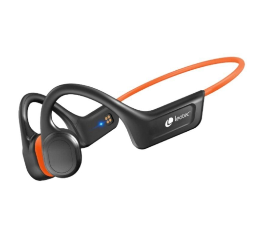 Auriculares inalámbricos deportivos leotec run pro - con micrófono - bluetooth - naranjas