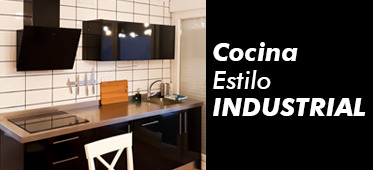 Cocina Bonita estilo Industrial | Negro Brillo + Blanco